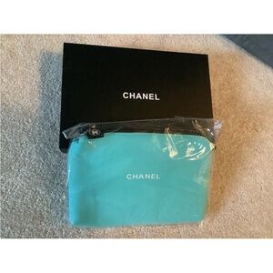 Chanel Tiffany Blue Neoprene Cosmetic Case